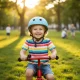 Vaikiškas dviratininko šalmas Trike Fix su LED, M (55-58 cm), mėlynas