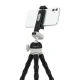 Lankstus trikojis Fotopro UFO3 su rutuline galvute ir išmaniojo telefono laikikliu, juodas