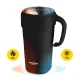 4Fizjo Mountain Goat termopuodelis su šiaudeliu, 650 ml, juodas