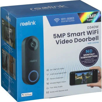 Vaizdo skambutis Reolink D340W 5MP 2K+ Wi-Fi