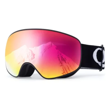 Vaikiški slidinėjimo akiniai Qunature Black (dydis M/L), juodi