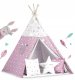 Nukido vaikiška palapinė Tipi su lemputėmis, Pink Stars
