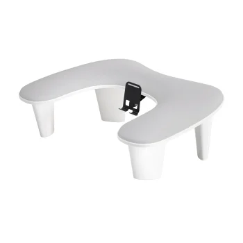 Momo Croissant Manicure Hand Rest with Phone Holder, Grey