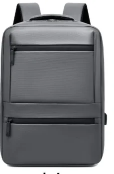 Dark grey laptop backpack with USB port, approx. 19 l