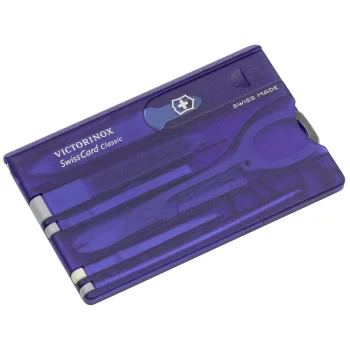 Daugiafunkcė kortelė Victorinox SwissCard Classic, skaidri mėlyna