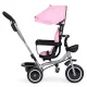 ECOTOYS 2-in-1 triratukas-vežimėlis su sukamąja kėde, rožinis