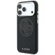 Guess Perforated 4G Gold Logo MagSafe dėklas telefonui iPhone 17 Pro Max / 18 Pro Max, juodas