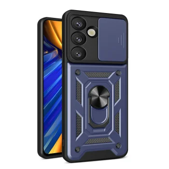 Hybrid Armor Camshield dėklas Samsung Galaxy S25 - Mėlynas