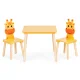 Ecotoys 6162 vaikiškų baldų komplektas: stalas ir 2 kėdės, Žirafa