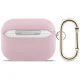 Guess Grained Classic Logo dėklas ausinėms AirPods Pro 3, rožinis
