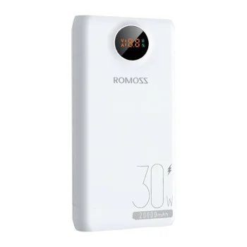 Romoss SW20S Pro išorinė baterija, 20000 mAh, 30 W, balta