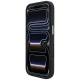 Guess Stripe Peony 4G Logo MagSafe dėklas skirtas iPhone 17 Pro / 18 Pro, juodas