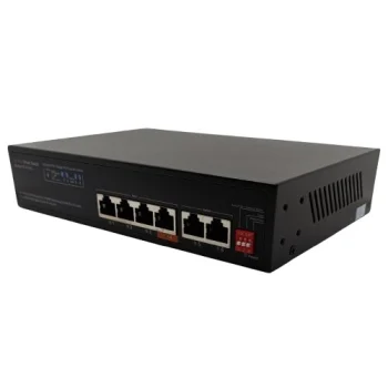 PoE šakotuvas 4x Gigabit PoE + 2x Gigabit Uplink, 65W