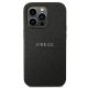 Guess dėklas iPhone 14 Pro telefonui Saffiano Strap, juodas