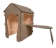 Medinis sodo namelis vaikams Case 108389 su lenta ir staliuku, 86x137x105 cm