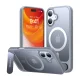 Dėklas Torras Pstand Series skirtas iPhone 16 Plus su stovu, Titanium Gray