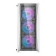 Kompiuterio korpusas Darkflash DK352 Plus + 4 ARGB ventiliatoriai, juodas ir baltas