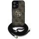 Guess 4G Big Logo Cord Strap Crossbody dėklas telefonui iPhone 16, rudas