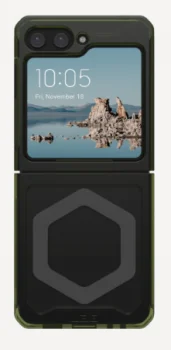 UAG Plyo MagSafe dėklas Samsung Galaxy Z Flip 5 telefonui, pilkai žalias