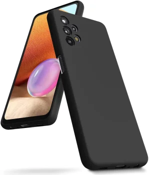Matinis silikoninis dėklas Samsung Galaxy A52 / A52s, juodas