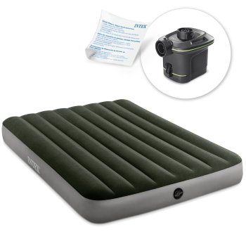 Intex 64778 Double Air Mattress with Electric Pump, 191x137x25 cm