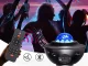 LED RGB žvaigždžių projektorius su Bluetooth garsiakalbiu ir pulteliu, juodas