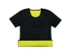 Women\'s Neoprene Fitness T-Shirt with Short Sleeves, Black, Size M