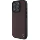 Mercedes dėklas iPhone 16 Pro telefonui Wood Imitation Leather MagSafe, raudonas