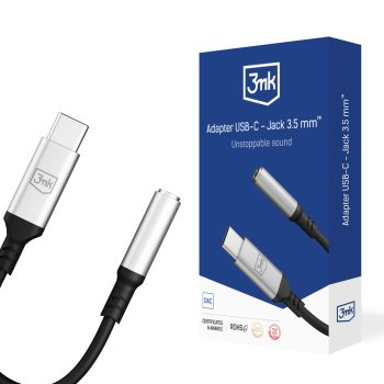 3mk USB-C į 3.5 mm Jack garso adapteris, sidabrinis