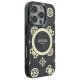 Guess dėklas iPhone 16 Pro Max telefonui IML Peony On 4G MagSafe, juodas