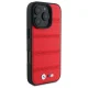 BMW dėklas iPhone 16 Pro Max telefonui M Perforated And Stitched Line MagSafe, raudonas