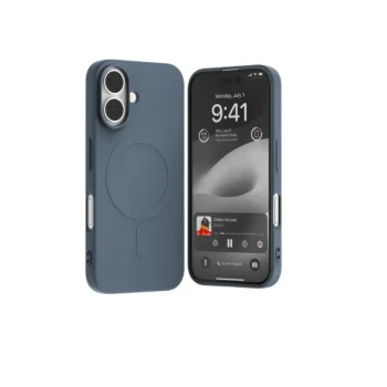Mercury Semi-Silicone MagSafe dėklas iPhone 16 Pro, šviesiai mėlynas