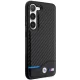 BMW Leather Carbon dėklas skirtas Samsung Galaxy S23+, juodas
