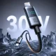 Joyroom S-A16 Pro USB-C į Lightning laidas 30W su ekranu 1.2m, juodas