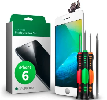 Apple iPhone 6 GIGA Fixxoo ekrano ir jutiklinio stiklo remonto komplektas su atsuktuvu