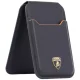 Lamborghini D1 Genuine Leather MagSafe Wallet - Black/Orange