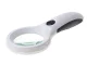 Handheld Reading Magnifying Glass 4x with 8 LEDs and UV Light, White