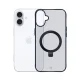 3MK Smoke Case Mag&Stand dėklas, skirtas Apple iPhone 16 Plus, skaidrus dūminis