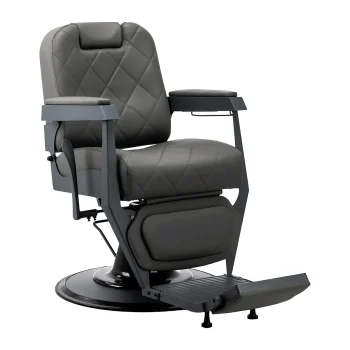 Barber Chair Gabbiano Bruno Grey with Grey Base