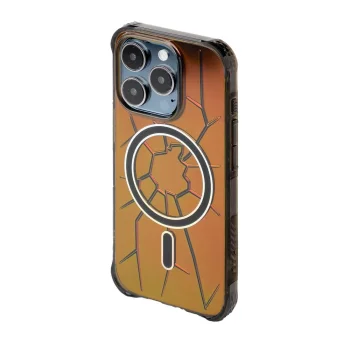 Kingxbar iPhone 15 Pro Max Case Crack Series MagSafe, Black
