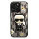 Karl Lagerfeld Flower Ikonik Karl dėklas iPhone 13 / 13 Pro, pilkas