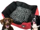 Plush Pet Bed with Removable Cushion, 60x50 cm, Red