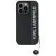 Karl Lagerfeld dėklas iPhone 15 Pro Max Saffiano Rhinestones & Charm, juodas