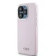 DKNY Liquid Silicone Small Metal Logo MagSafe dėklas iPhone 14 Pro, rožinis