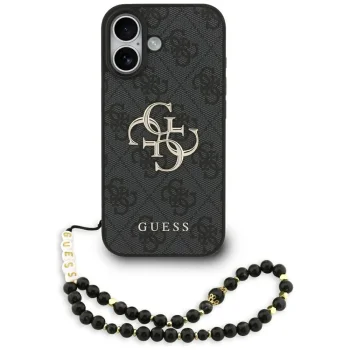 Guess 4G Strap 4G Classic Logo dėklas iPhone 17, juodas