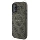 Guess 4G Ring Classic Logo MagSafe dėklas, skirtas iPhone 16 Plus, rudas