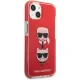 Karl Lagerfeld Karl & Choupette Head dėklas iPhone 13 / 14 / 15 (6.1\"), raudonas