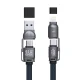 Dudao L20Max 4-in-1 įkrovimo laidas 65W 1.5m USB-C Lightning USB-A mėlynas