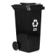 2 šiukšlių dėžių rinkinys (2x 240 l), juoda ir ruda
