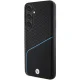 BMW Samsung Galaxy S24+ dėklas Signature Leather Textured & Line MagSafe, juodas